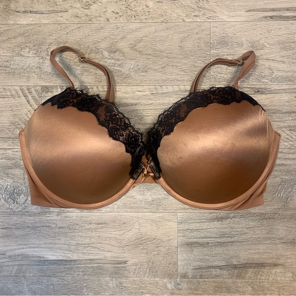 Victoria Secret Satin Push Up Lace Trim Bra - Picture 1 of 14